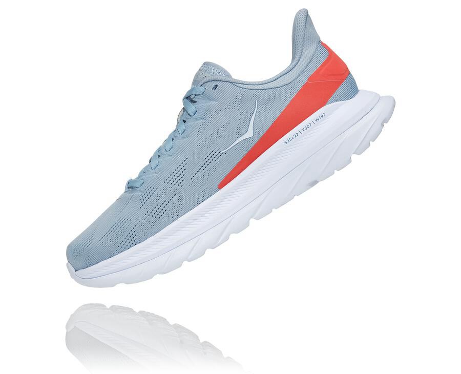 Tenis Hoka One One Mujer Azules/Blancos - Mach 4 - WUQP52807